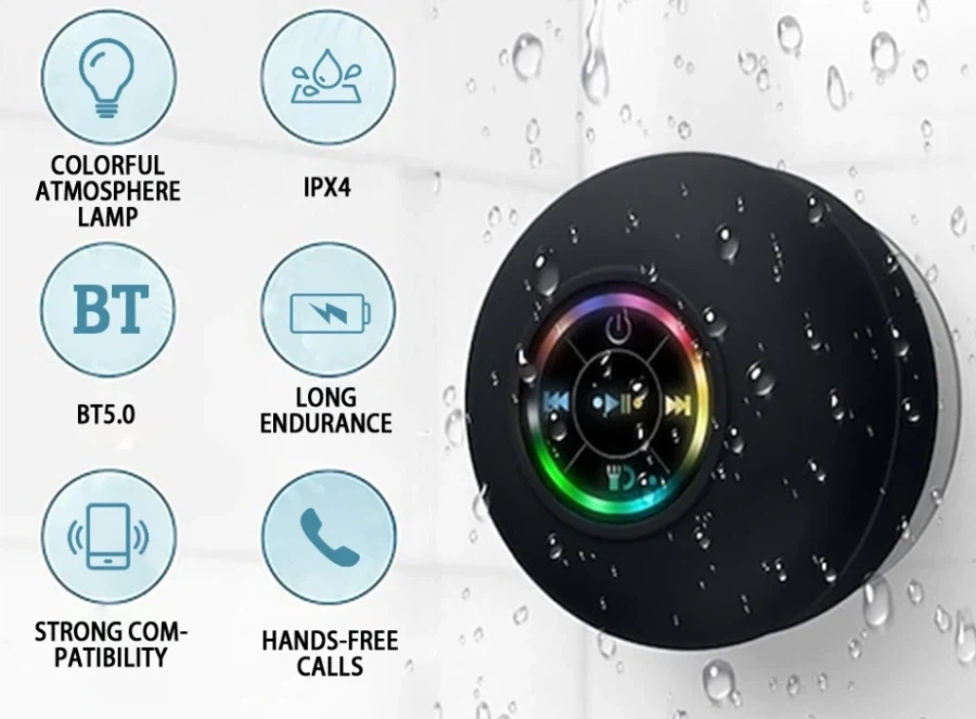 Loa chống nước Bluetooth IPX4 không dây