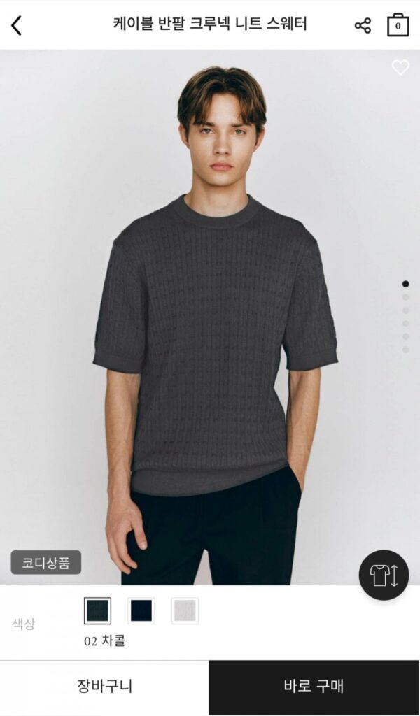 Áo len dệt kim cổ tròn tay ngắn Concept One