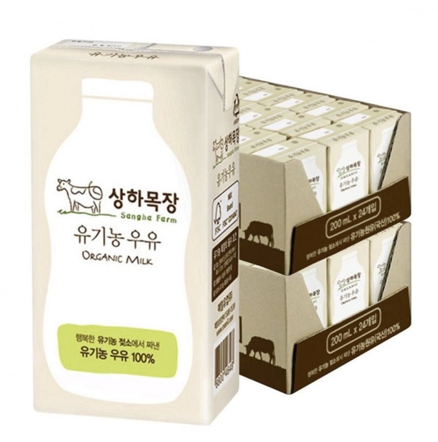 Sữa tiệt trùng hữu cơ Sangha Ranch 200ml 48 gói