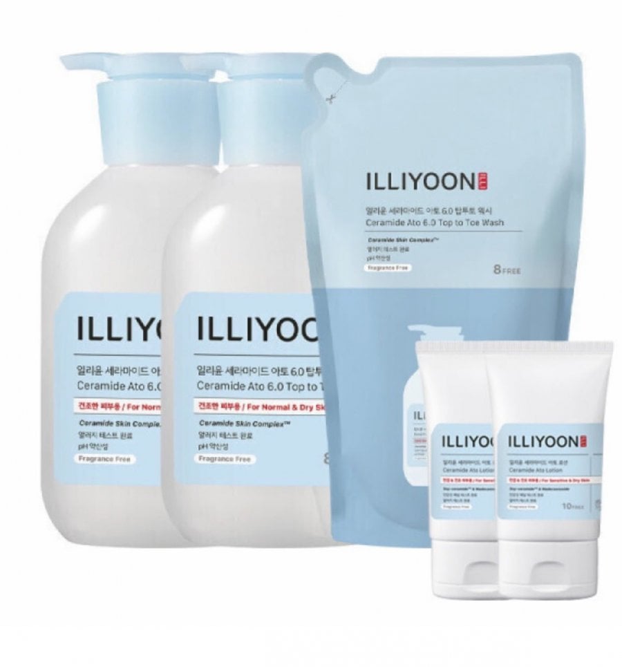 Illiyoon Ceramide Ato Top-to-Toe Wash 500ml 2 cái + Refill 500ml