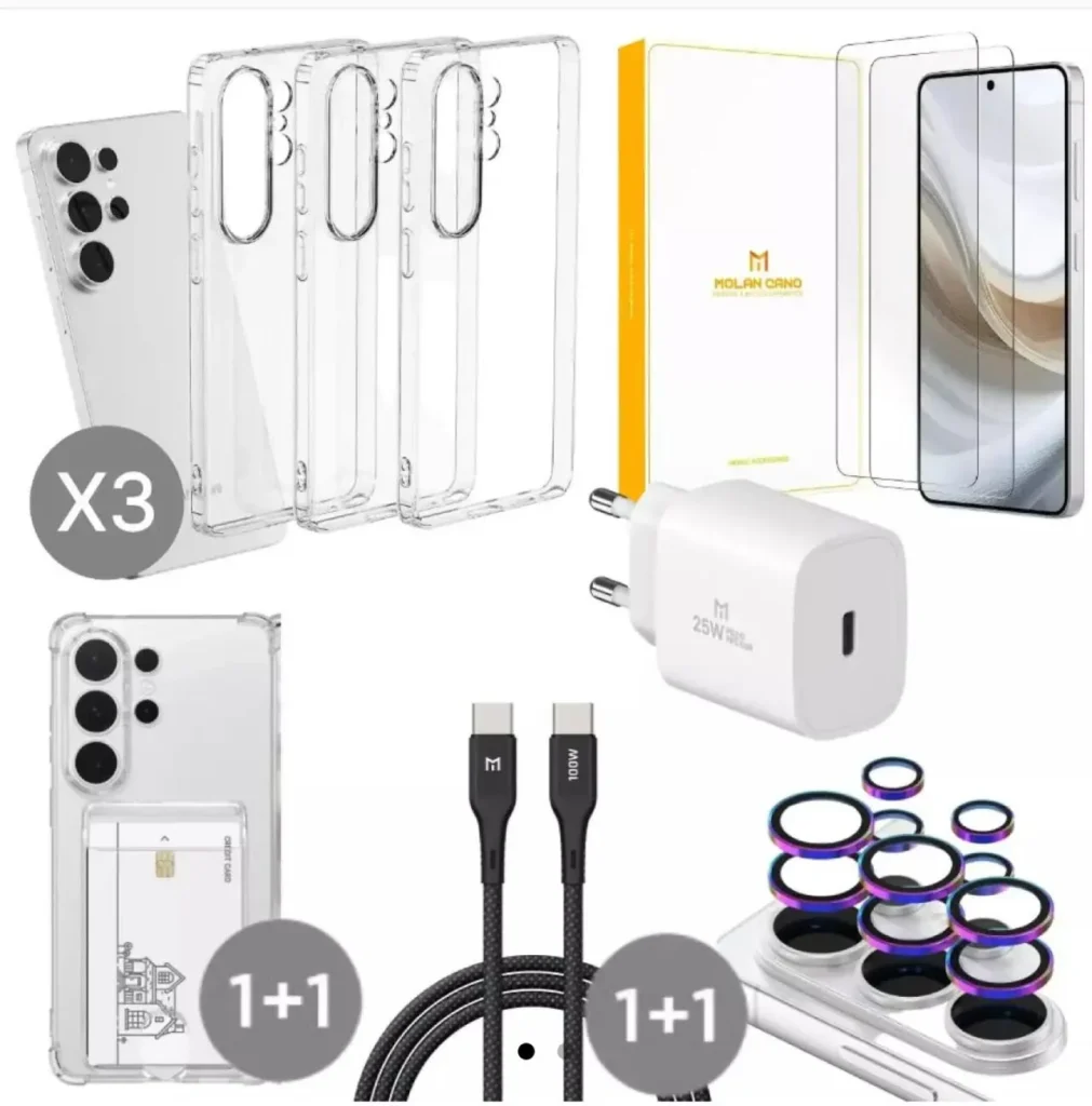 Ốp lưng trong suốt Galaxy/iPhone 1+1+1