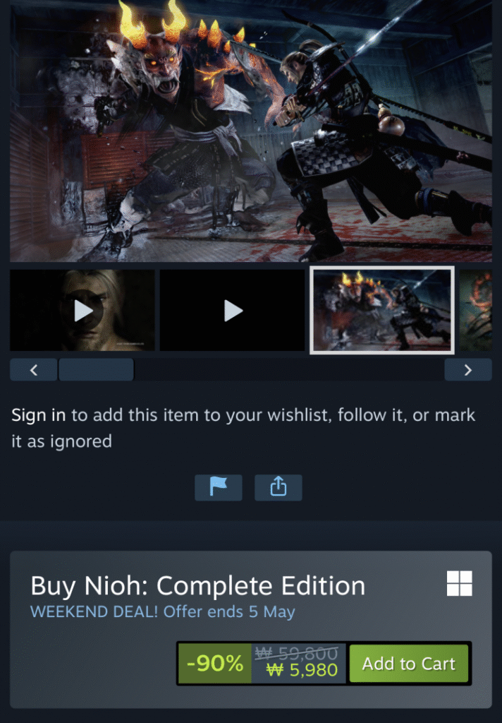 [Steam] Phiên bản hoàn chỉnh của Nioh