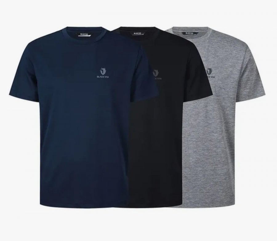 3 áo thun ngắn tay tiện dụng Black Yak