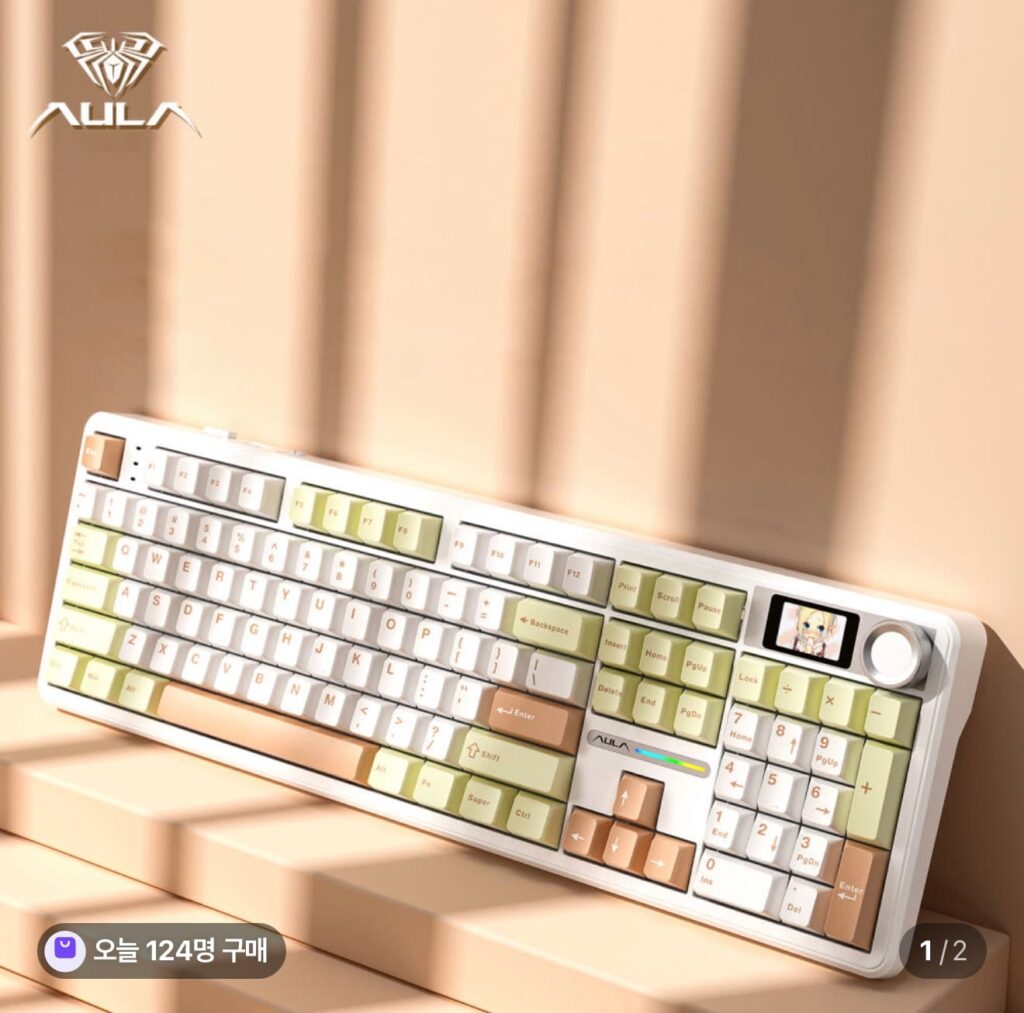 [Naver] Bàn phím cơ có dây/không dây AULA Tarantula F108 PRO (trục kẹo bông có độ ồn thấp)