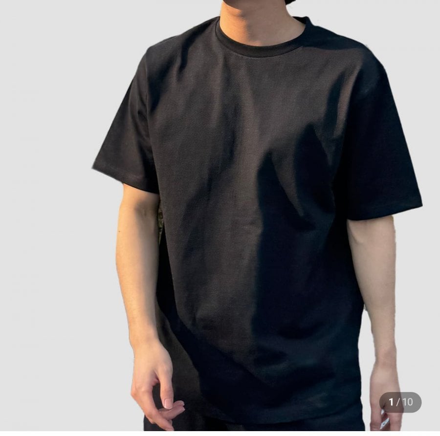 Áo thun trơn ngắn tay dày dặn 1+1