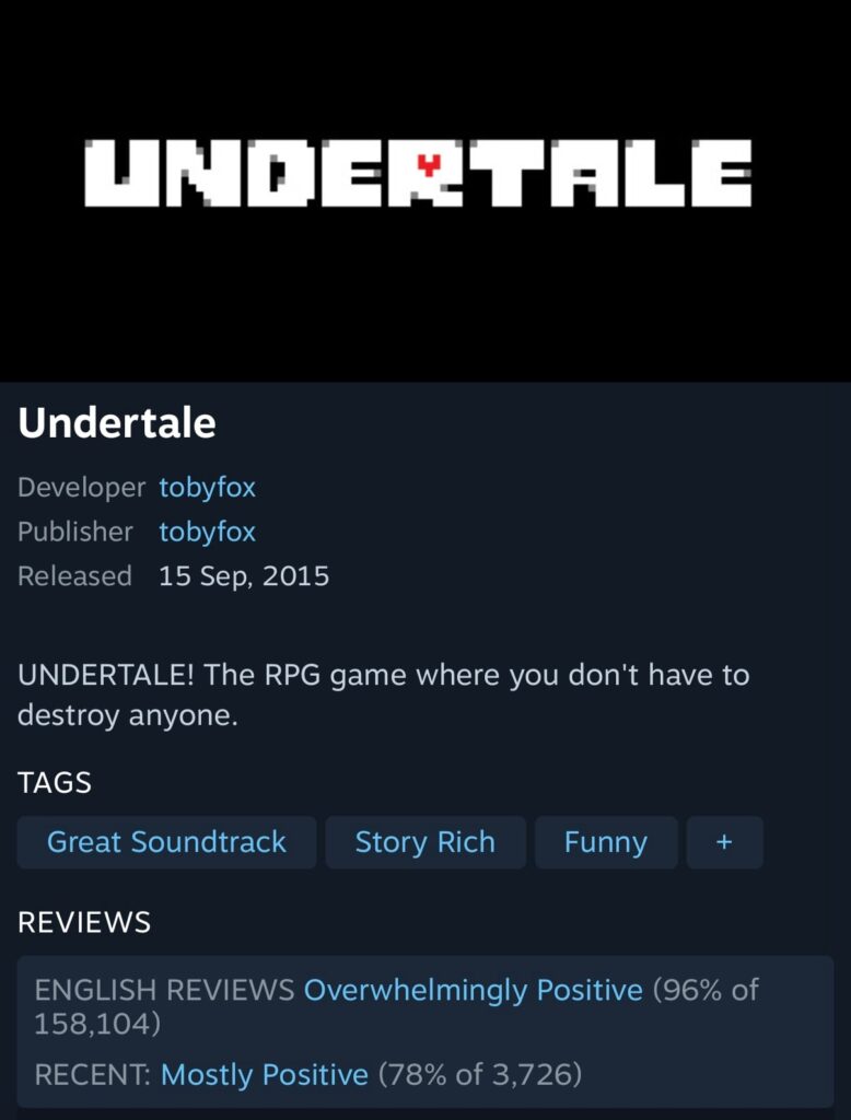 [Steam] Undertale