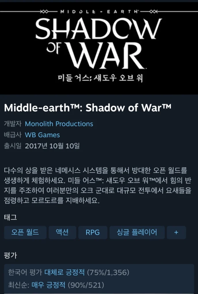 Middle-earth™: Bóng tối của chiến tranh™