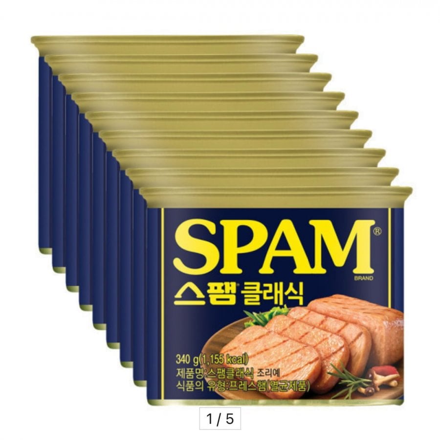 Spam 340gx9, dầu ô liu Lari, bánh quy sô-cô-la, ngũ cốc Kellogg’s, Baehongdong Makguksu + mì bibim, bột ngô nướng