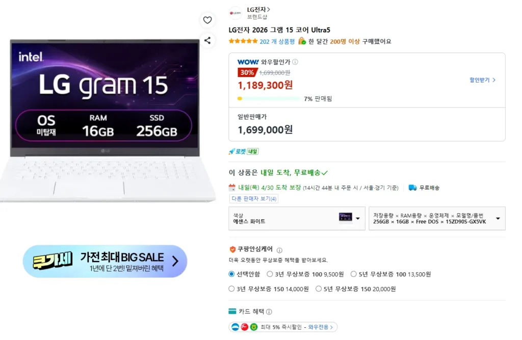 LG Điện Tử Gram 15ZD90S-GX5VK