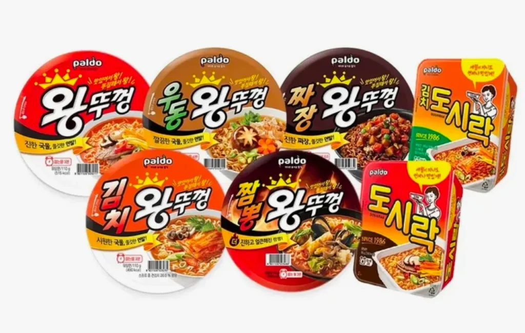Chọn từ 8 nắp ramen cốc Paldo (4+4) + 10 hộp cơm trưa (5+5) với tổng số 18
