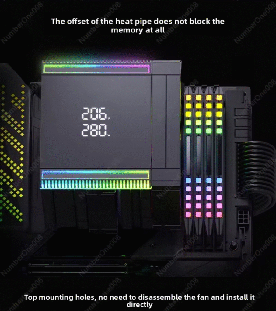 [알리] 유니버설 CPU 공랭 쿨러, 8개 히트파이프 타무즈 t880-v4d 동일제품