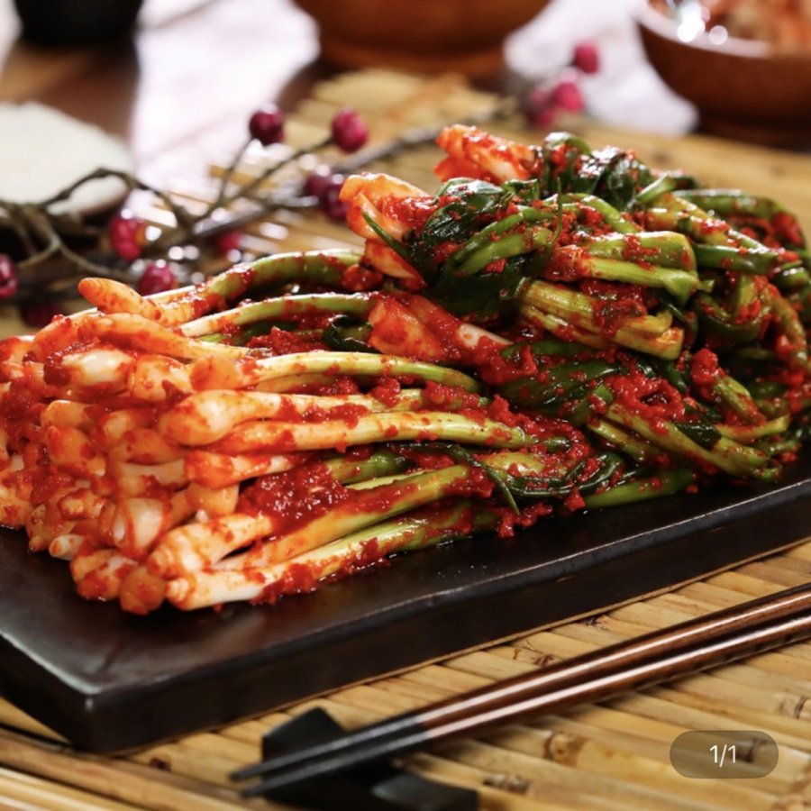 1kg kim chi hành lá lên men 100% sản xuất trong nước