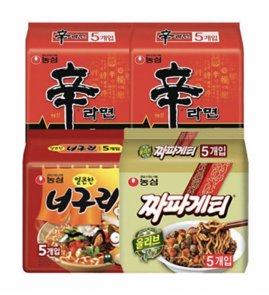 20 gói Shin Shin Nejja / 10 gói Shin Ramyun + 5 gói Neoguri + 5 gói Chapagetti