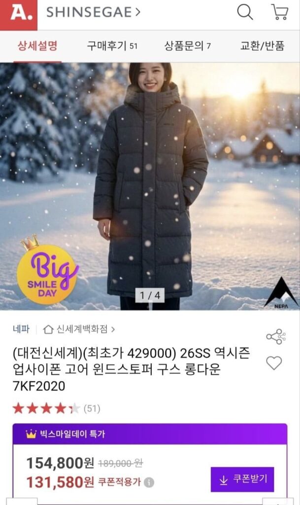 Nepa Hot Item Ngược Mùa Upsiphon Windstopper Ngỗng Đệm Dài Băng Ghế Parka