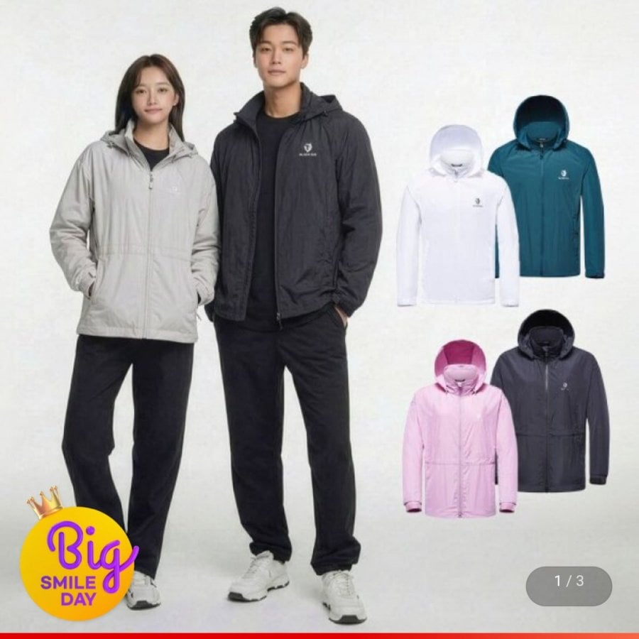 Áo khoác gió chống gió Unisex Yak màu đen