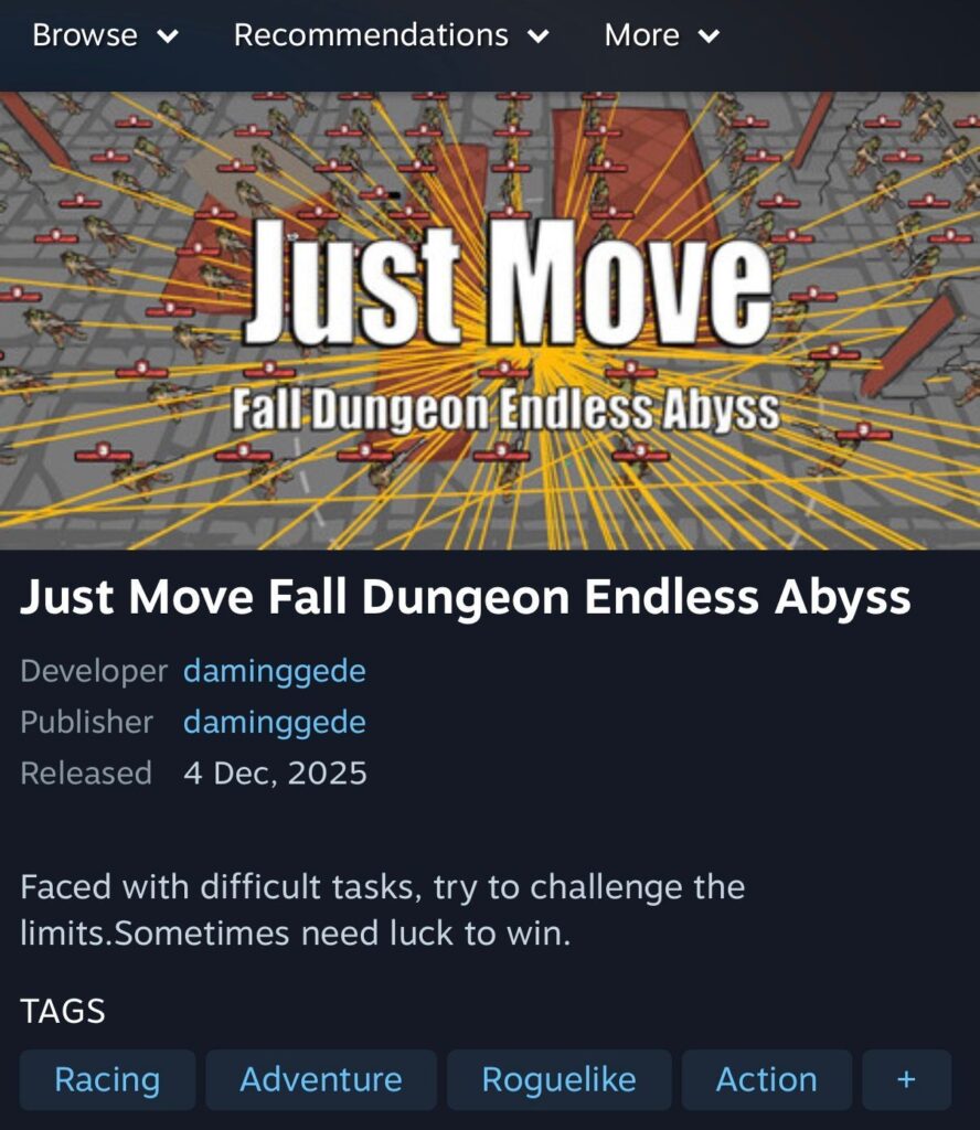 Chỉ cần di chuyển Fall Dungeon Vực thẳm vô tận