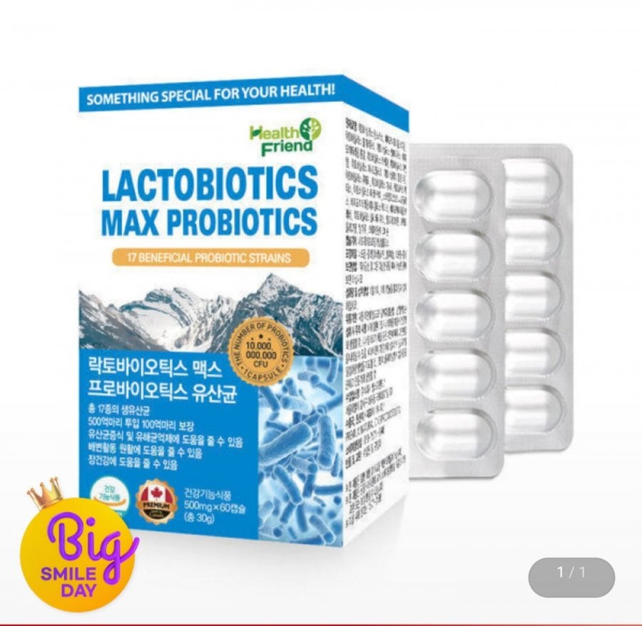 Lactobiotic Max Probiotics Lactobacillus cung cấp 2 tháng