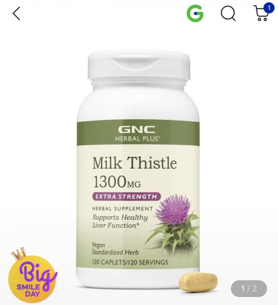 Cây kế sữa GNC 1300mg (120 viên) Sản xuất tại Mỹ