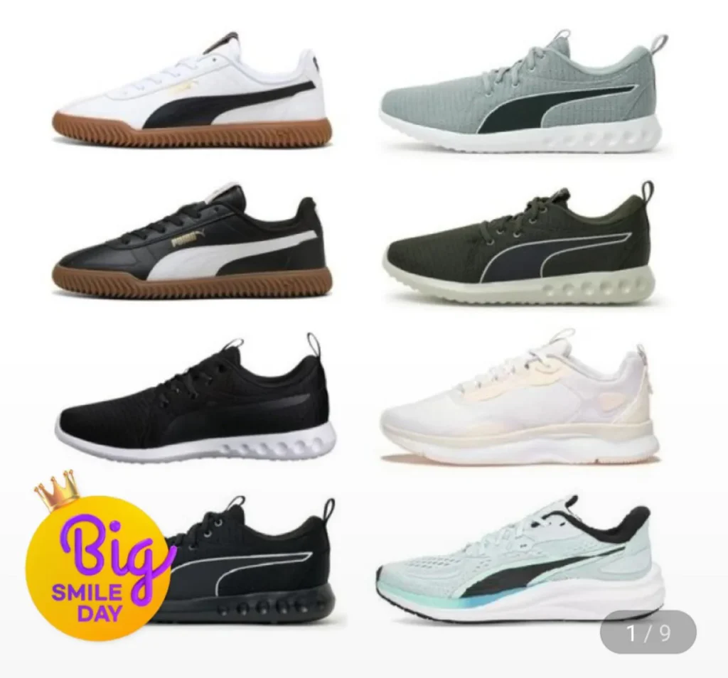 Puma 8 loại giày đồng giá