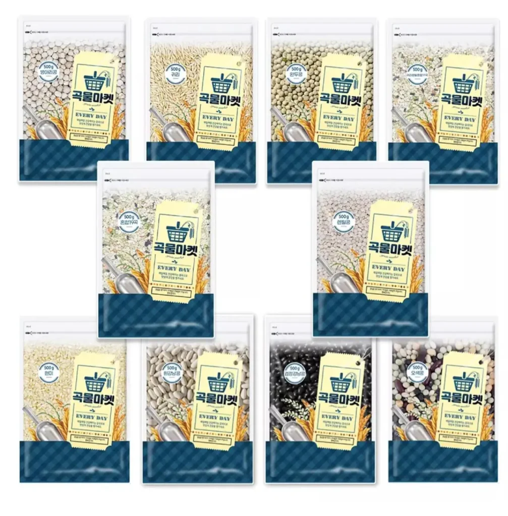 Chọn từ 10 loại 500g, bao gồm gạo lứt, yến mạch, ngũ cốc hỗn hợp và đậu.