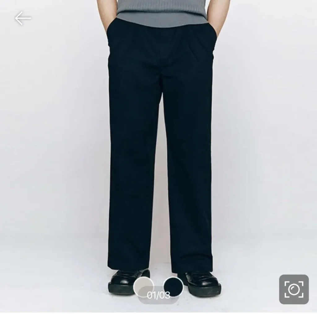 Quần chino xếp ly rộng Giordano