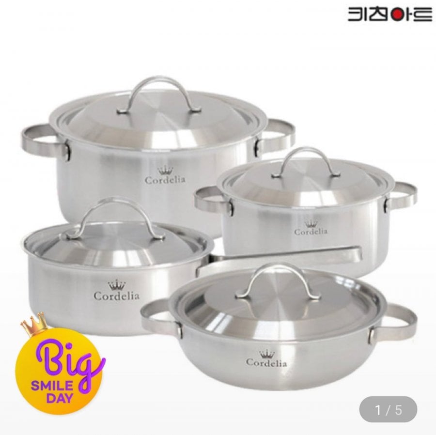 Bộ nồi IH inox 5 lớp Kitchen Art Cordelia (4 loại)