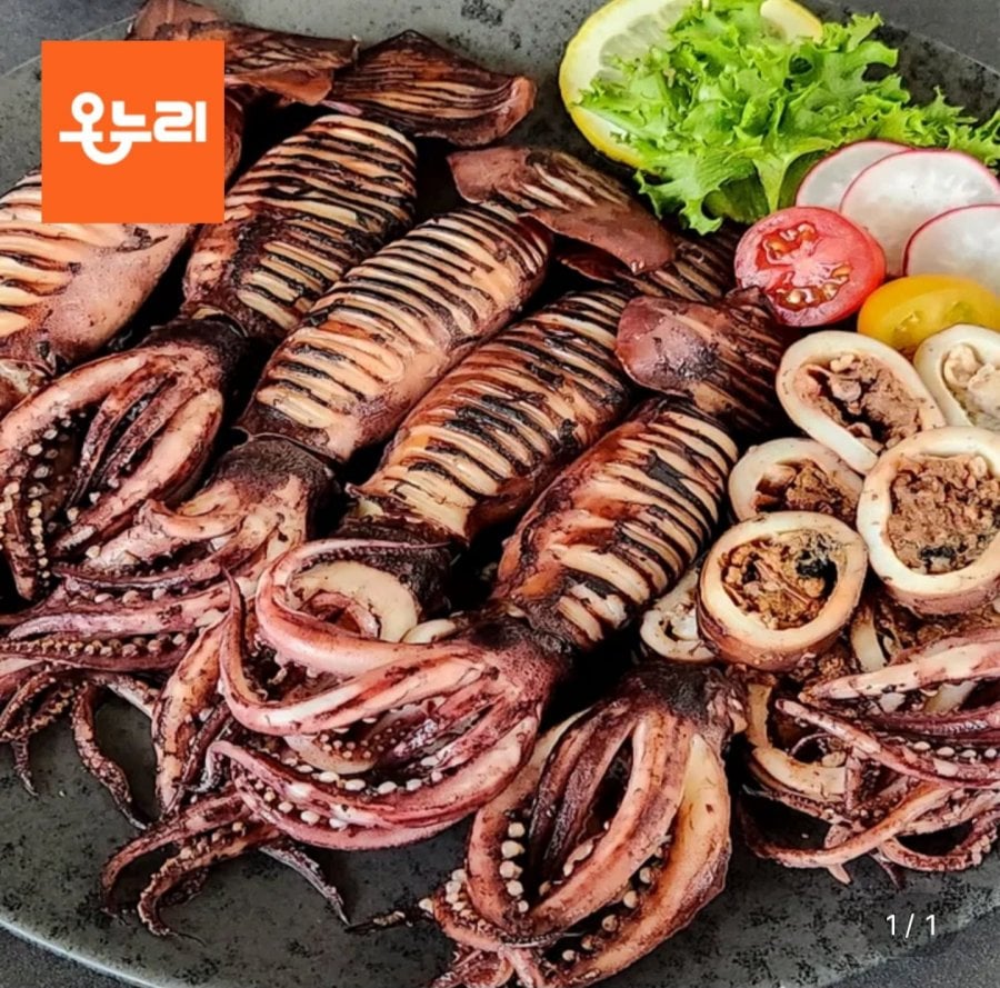 600g mực nguyên con đông lạnh nhanh để hấp