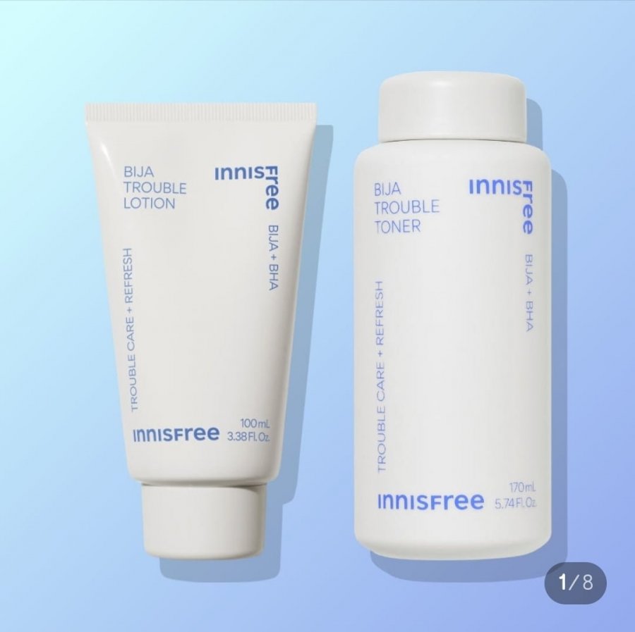 Innisfree Visa Trouble 2 loại: Toner 170mL + Lotion 100mL