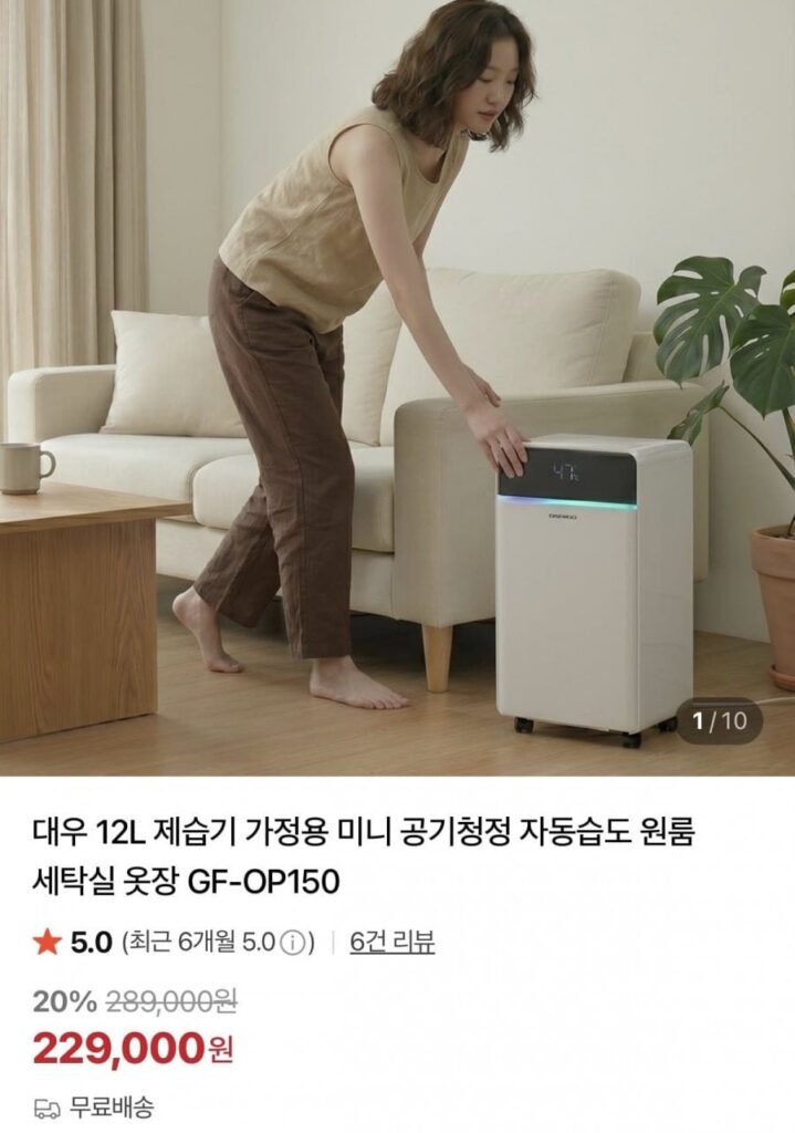 Máy hút ẩm lọc không khí mini 12L