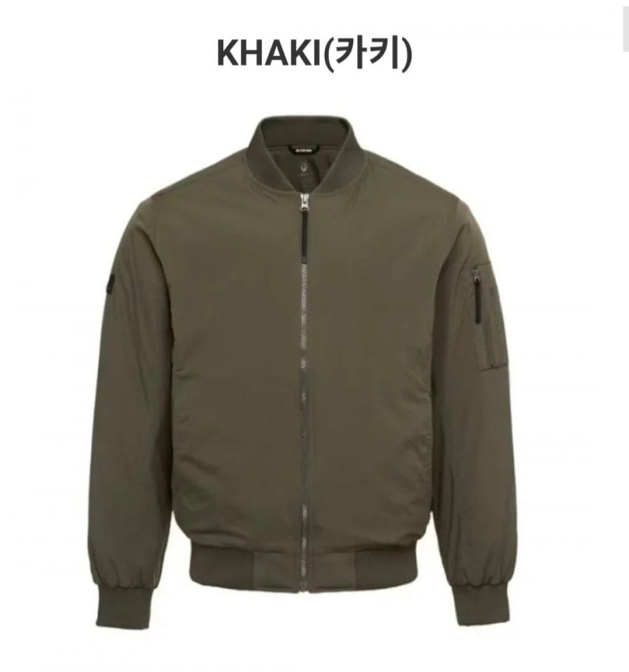 Áo khoác độn bông bomber đảo ngược màu đen Yak
