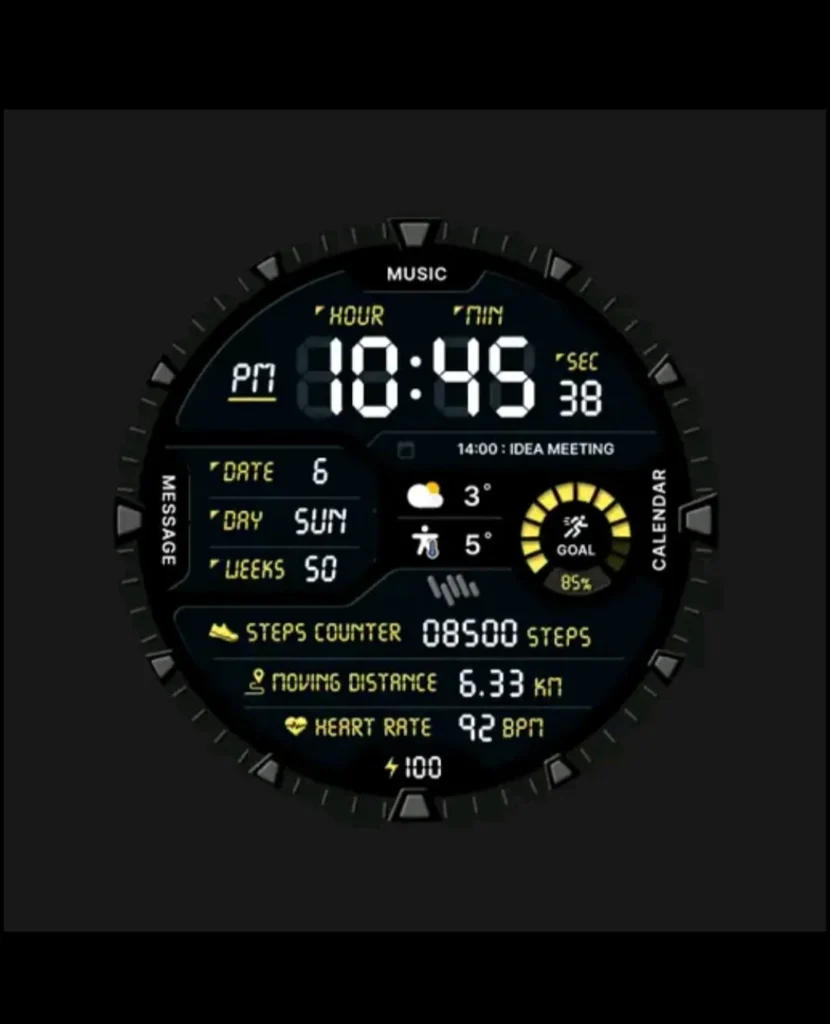 Mặt đồng hồ SamWatch Digital F 2024, v.v.