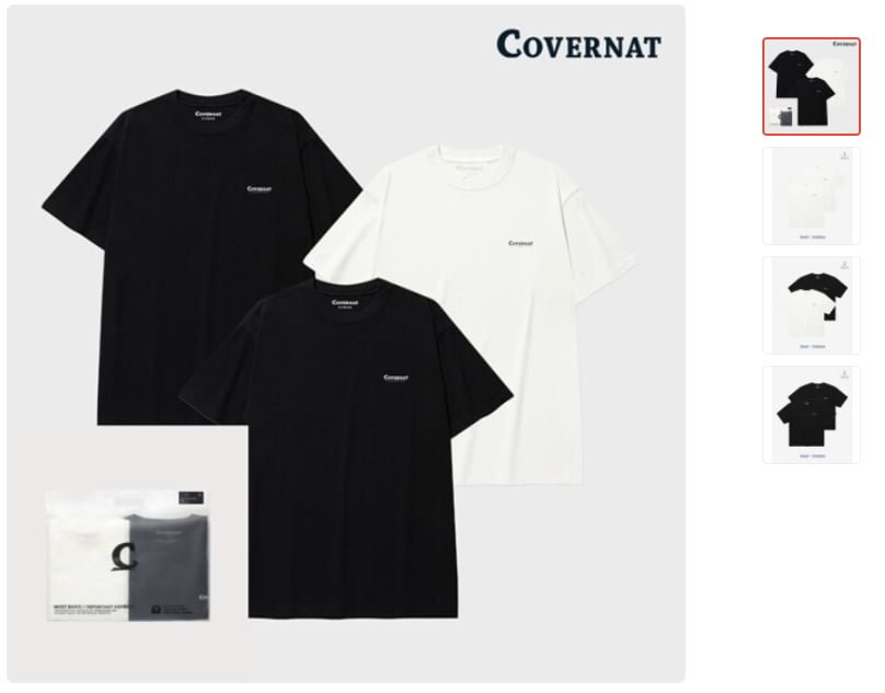 Áo thun ngắn tay 2 túi Covernot
