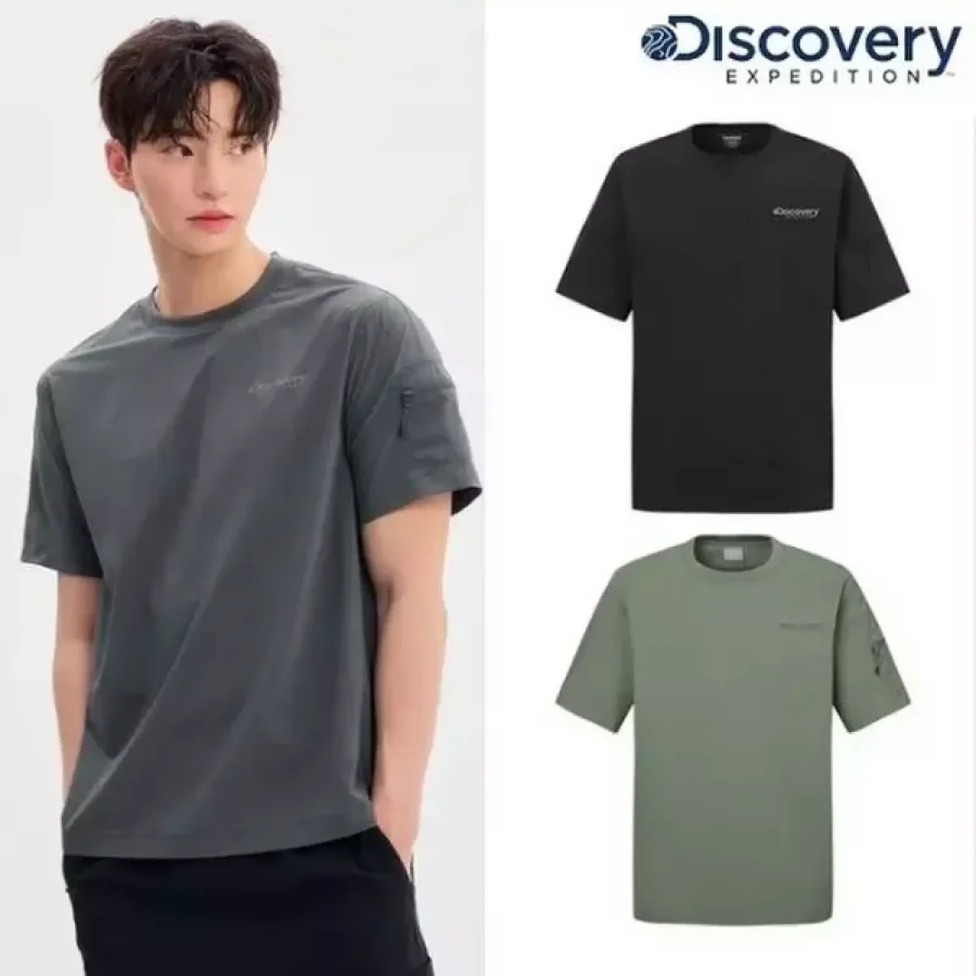 Áo thun ngắn tay có lỗ thông hơi Discovery dành cho nam