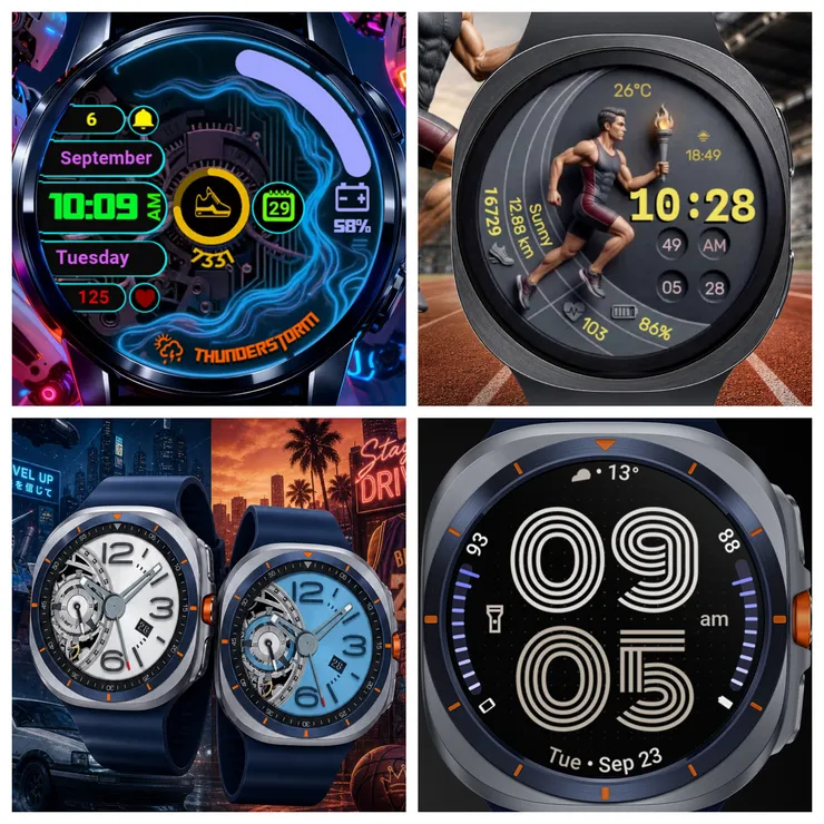 4 loại mặt đồng hồ Galaxy, trong đó có Smoking Cyborg
