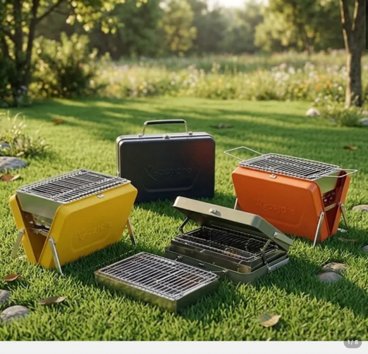 [Lotte On] Psyche Folder Multi Grill (lò sưởi + hộp đựng + vỉ nướng)