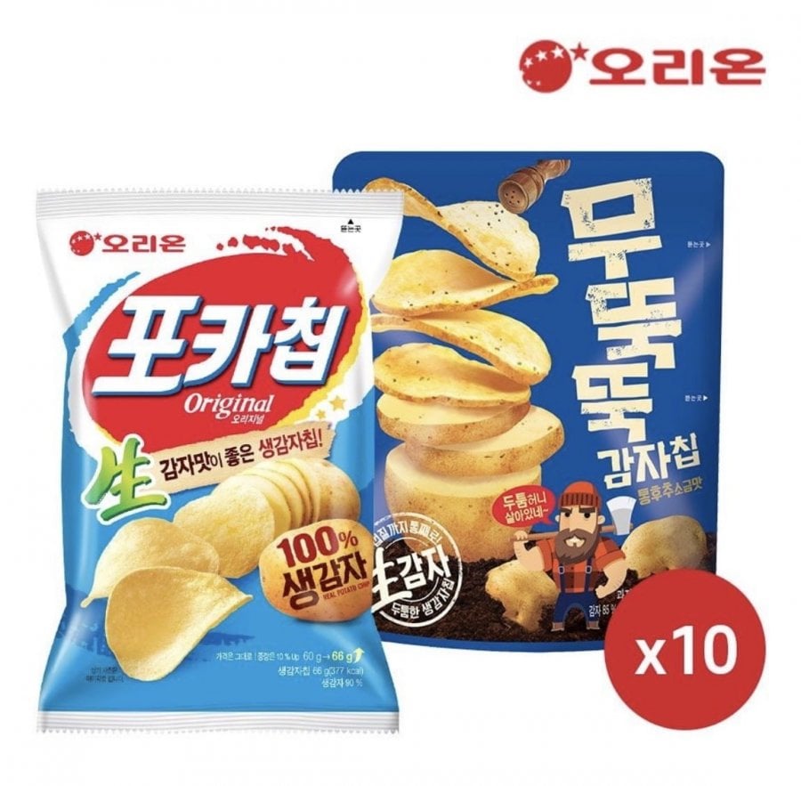 10 Khoai Tây Chiên Orion Poca 66g + 10 Khoai Tây Chiên Cùn 60g