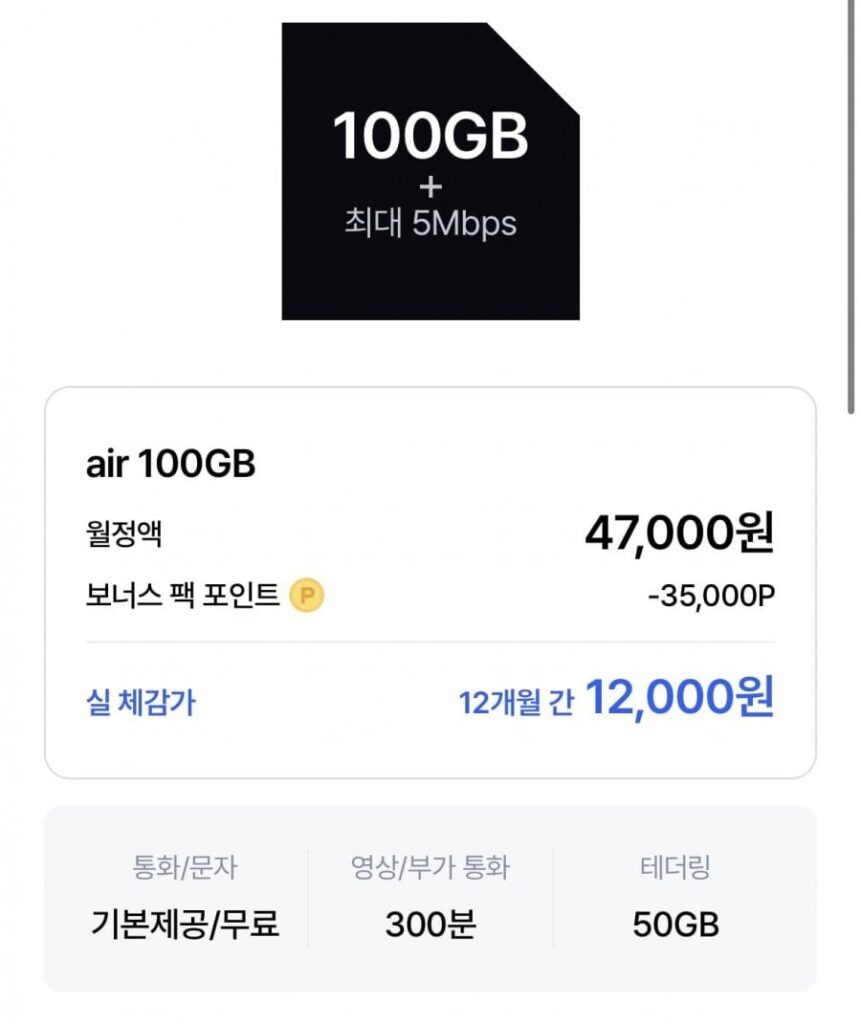 Mạng 5G 100GB+5mbps (12 tháng)