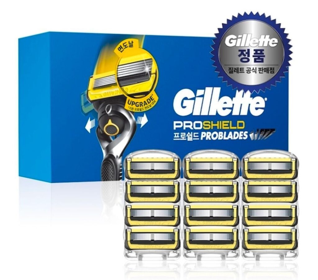 Lưỡi dao cạo màu vàng Gillette ProShield 12 gói