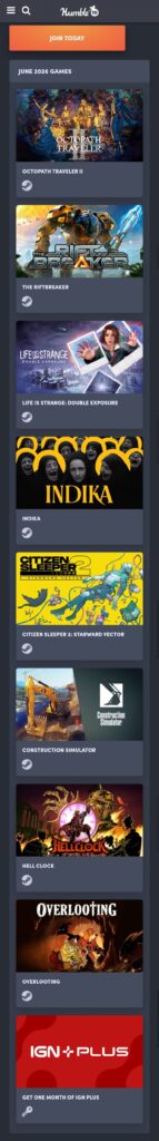 [Khác] Tháng 6 2026 Humble Bundle Humble Choice