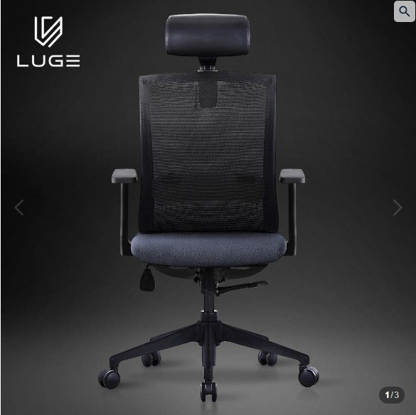 Ghế lưới máy tính Ruge L60 nghiêng, ghế tựa đầu trượt