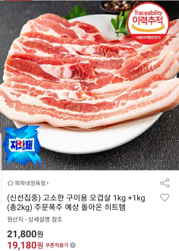 [Đấu giá] Ba chỉ heo nướng thơm ngon 1kg+1kg