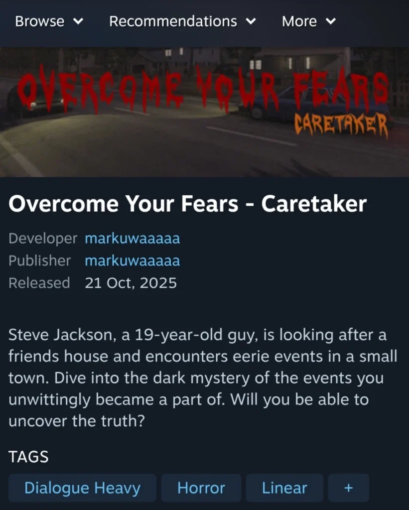 Vượt qua nỗi sợ hãi – Caretaker