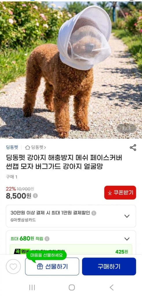 Mũ che nắng dạng lưới ngăn ngừa sâu bệnh cho chó