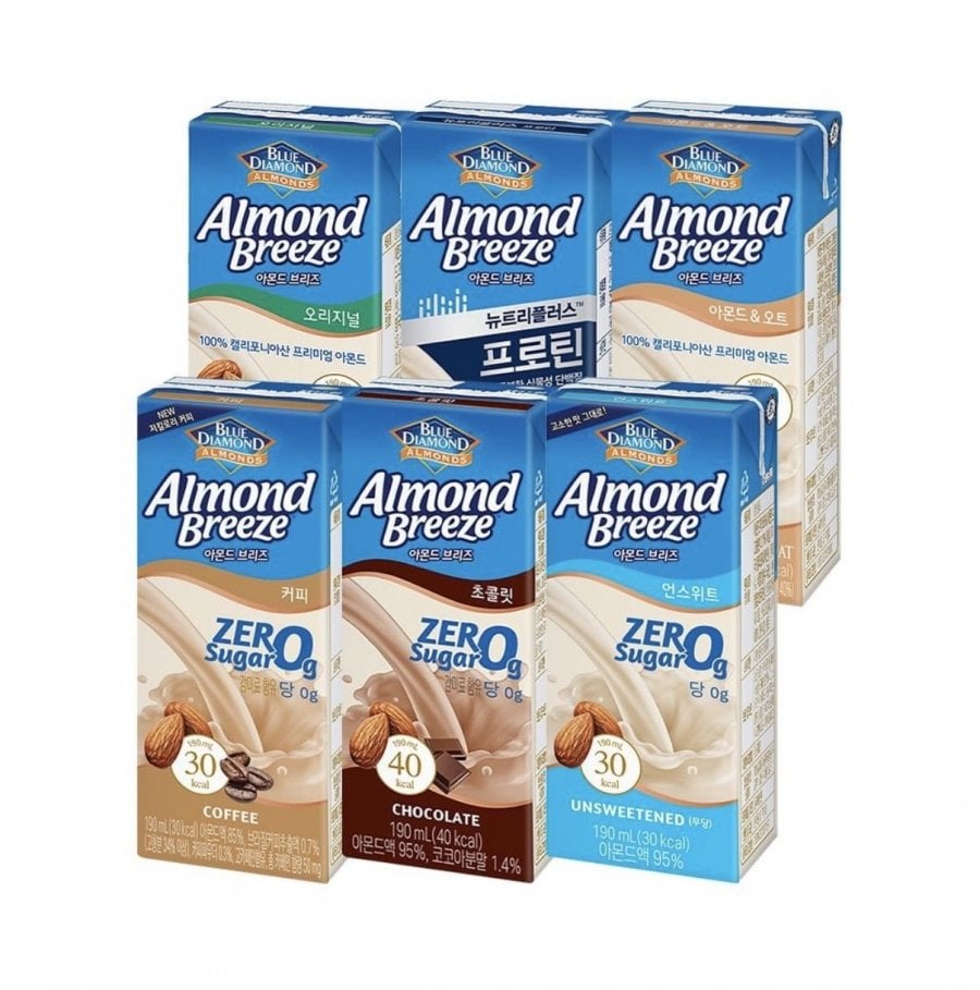 Almond Breeze Protein 24 gói + 24 gói nguyên chất hoặc không đường, v.v.