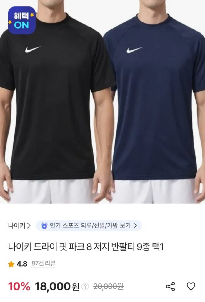 Áo thun ngắn tay Nike Dry Fit Park 8 Jersey