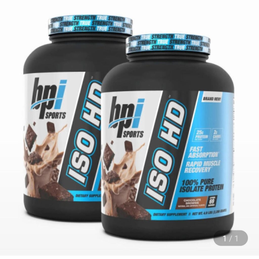 BPI Sports ISO HD Pure Isolate Protein (Hương Chocolate Brownie) 2.27kg x 2 lon