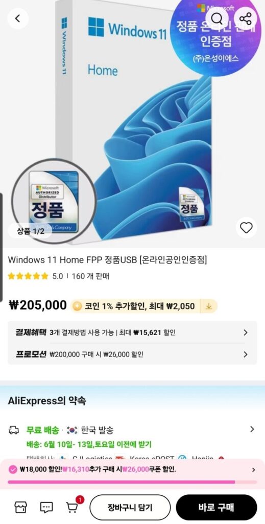 CoinDeal Windows 11 Home FPP
