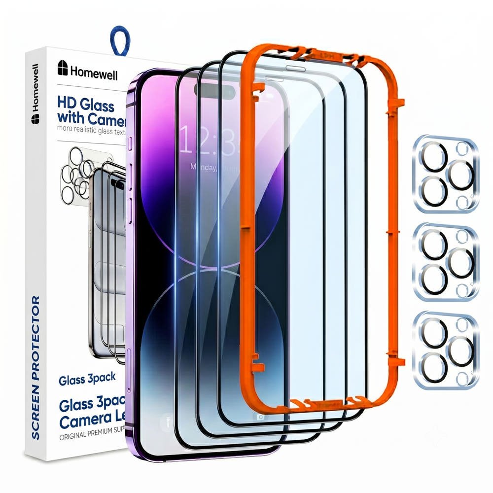 Bộ 6 màn hình LCD full cover HD chống vỡ Homewell