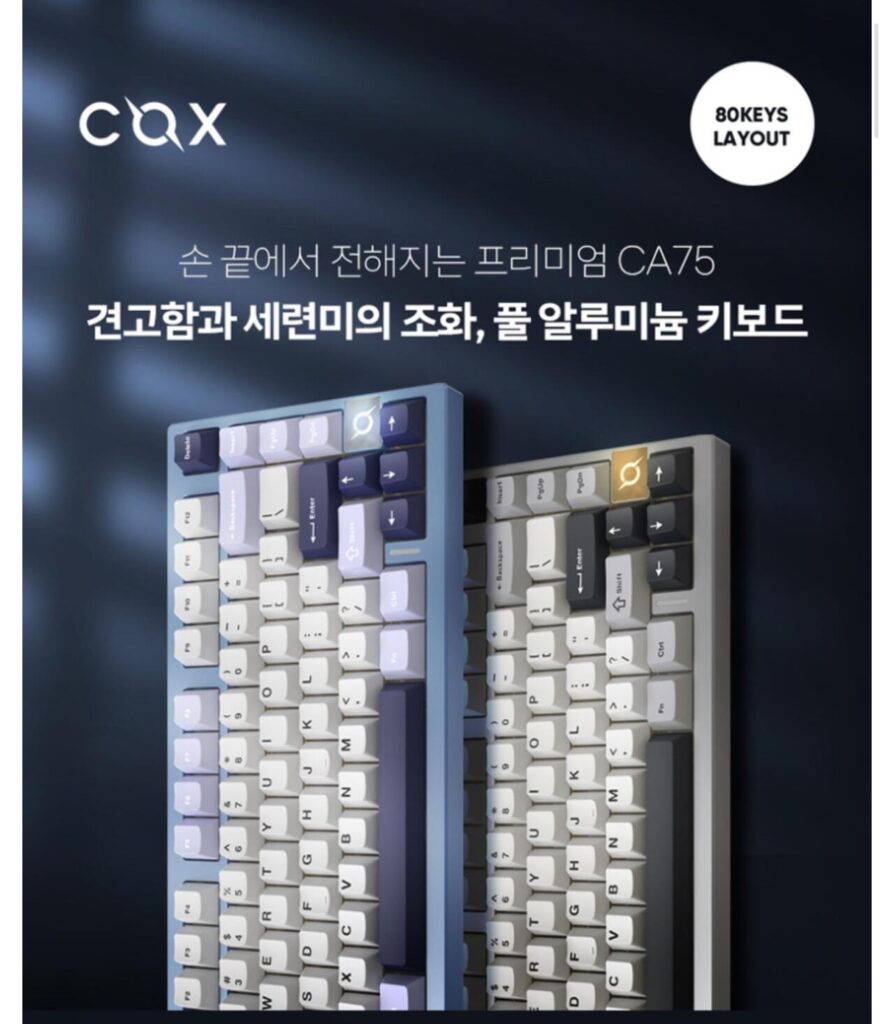 Bàn phím cơ có dây và không dây Daekga Cox CA75 Full Alu