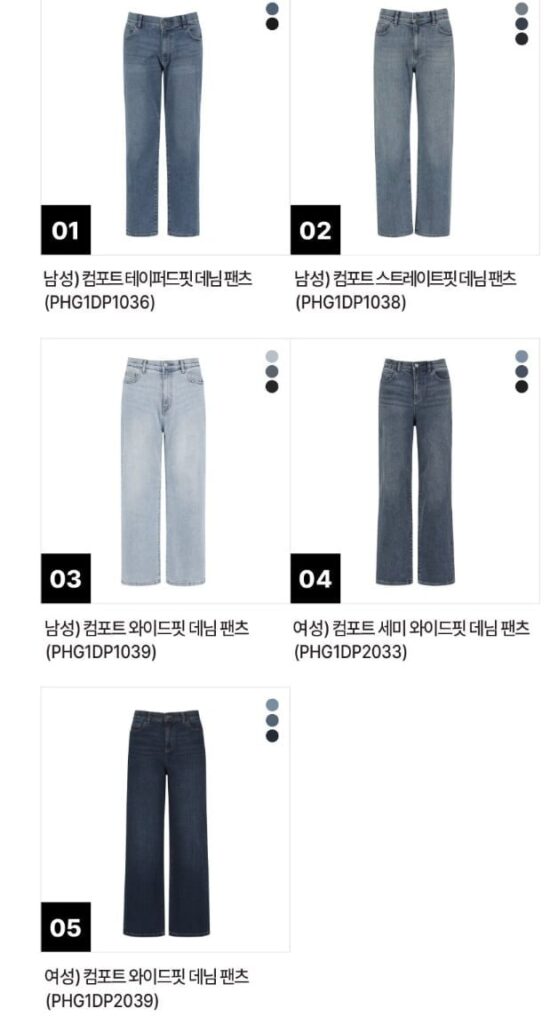 Quần jeans viền vải thun bốn chiều Polham